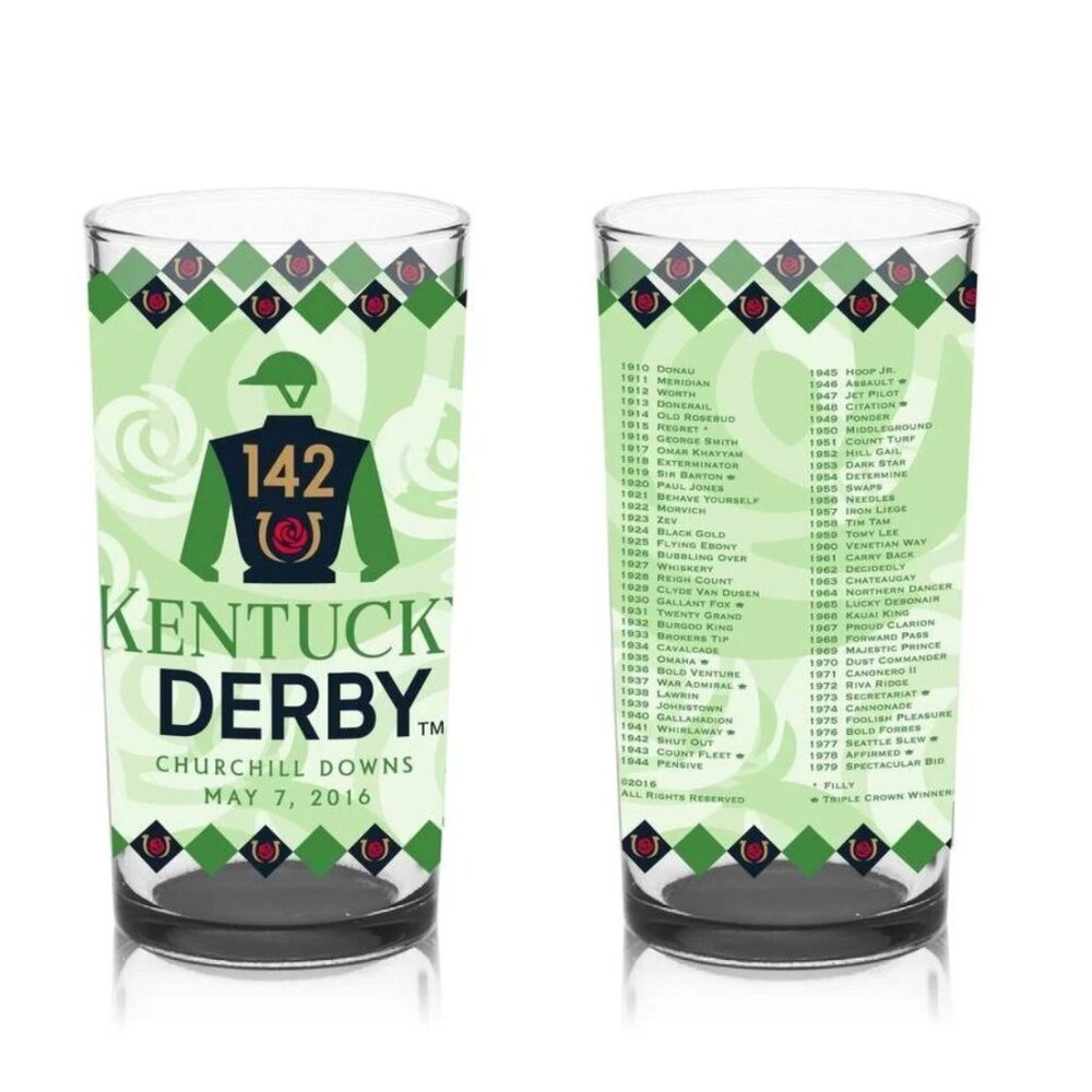 4 Glasses - Official 142nd Kentucky Derby Mint Julep Glass - NEW